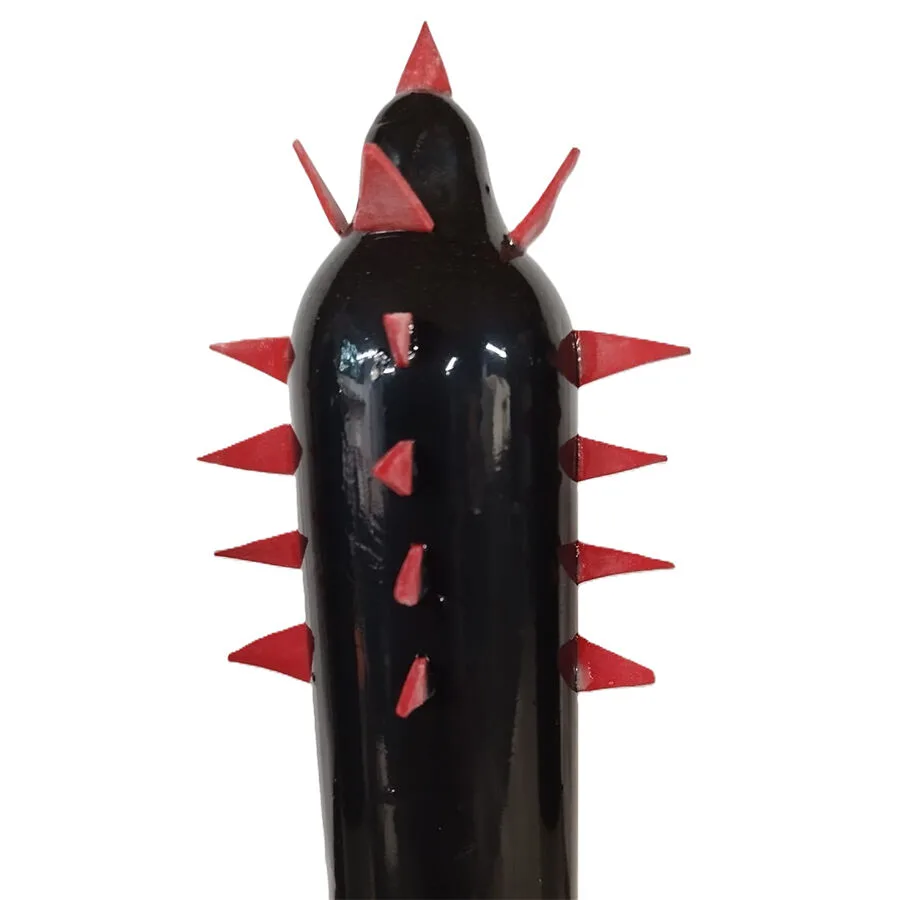 CONDOMERIE - HANDBESCHILDERDE NIEUWIGHEID CONDOOMS ZWARTE CACTUS XL