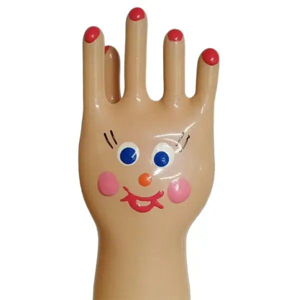 CONDOMERIE - HANDBESCHILDERDE NIEUWIGHEID CONDOOMS GROTE GELUKKIGE HAND XL