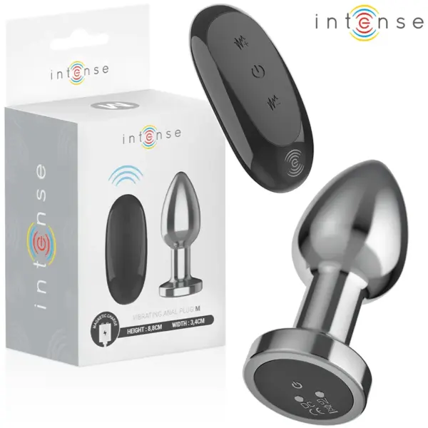 INTENSE - ANALE PLUG 10 VIBRATIES METAAL MET AFSTANDSBEDIENING M