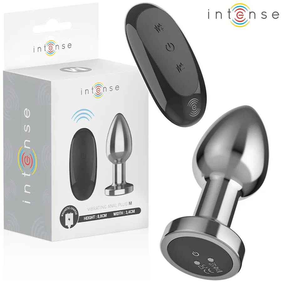 INTENSE - ANALE PLUG 10 VIBRATIES METAAL MET AFSTANDSBEDIENING M