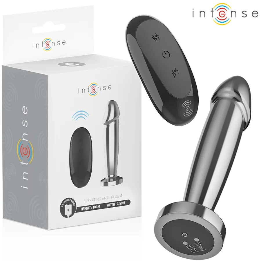 INTENSE - ANALE PLUG 10 VIBRATIES METALEN DILDO MET AFSTANDSBEDIENING S