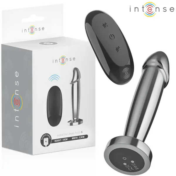 INTENSE - ANALE PLUG 10 VIBRATIES METALEN DILDO MET AFSTANDSBEDIENING S