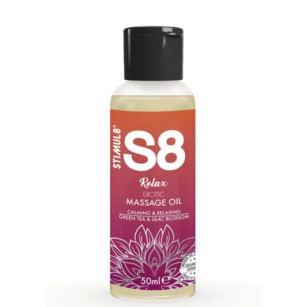 STIMUL8 - S8 RELAX EROTISCHE MASSAGEOLIE GROENE THEE 50 ML
