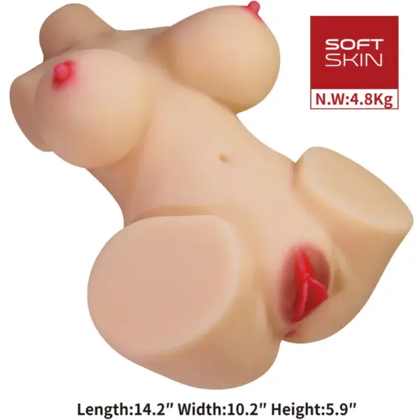 CRAZY BULL - EMMA REALISTISCHE VROUWELIJKE TORSO VAGINA EN ANAAL 4,8 KG