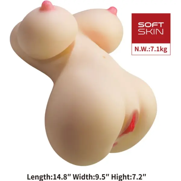 CRAZY BULL - FIONA REALISTISCHE VROUWELIJKE TORSO VAGINA EN ANAAL 7.1 KG