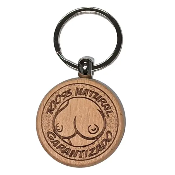 DIABLO PICANTE - HOUTEN BORSTVORMIGE SLEUTELHANGER