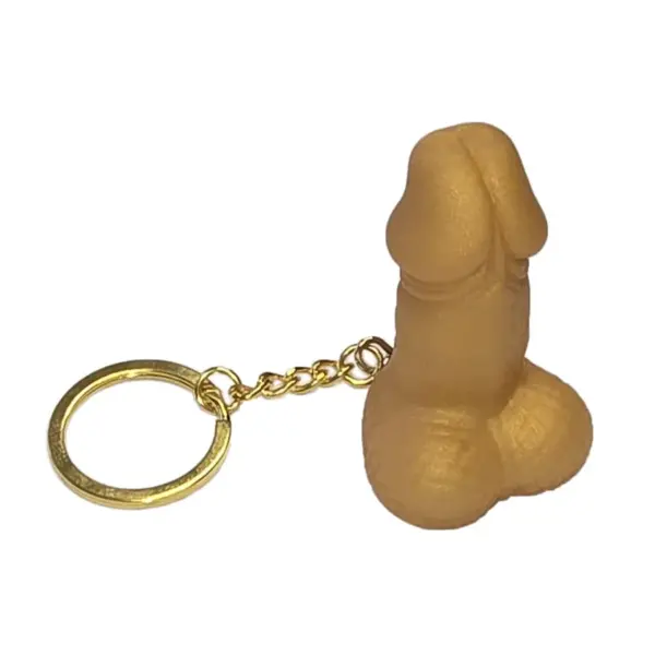 DIABLO PICANTE - SLEUTELHANGER IN DE VORM VAN EEN PENISFLUITJE IN GOUDKLEUR