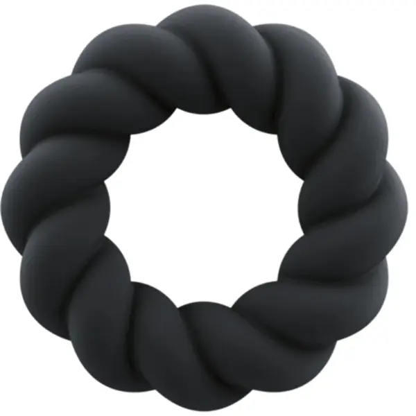 ROCKS-OFF - TWIST ZWARTE SILICONEN MASTURBATORRING