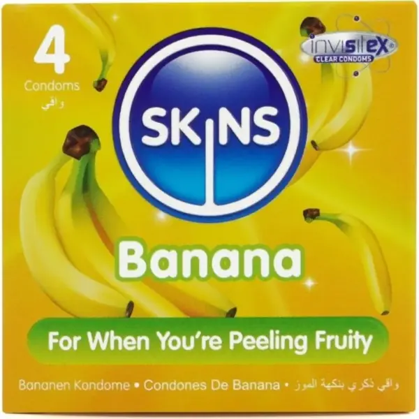 SKINS - BANAAN PREMIUM CONDOOMS PAK 4