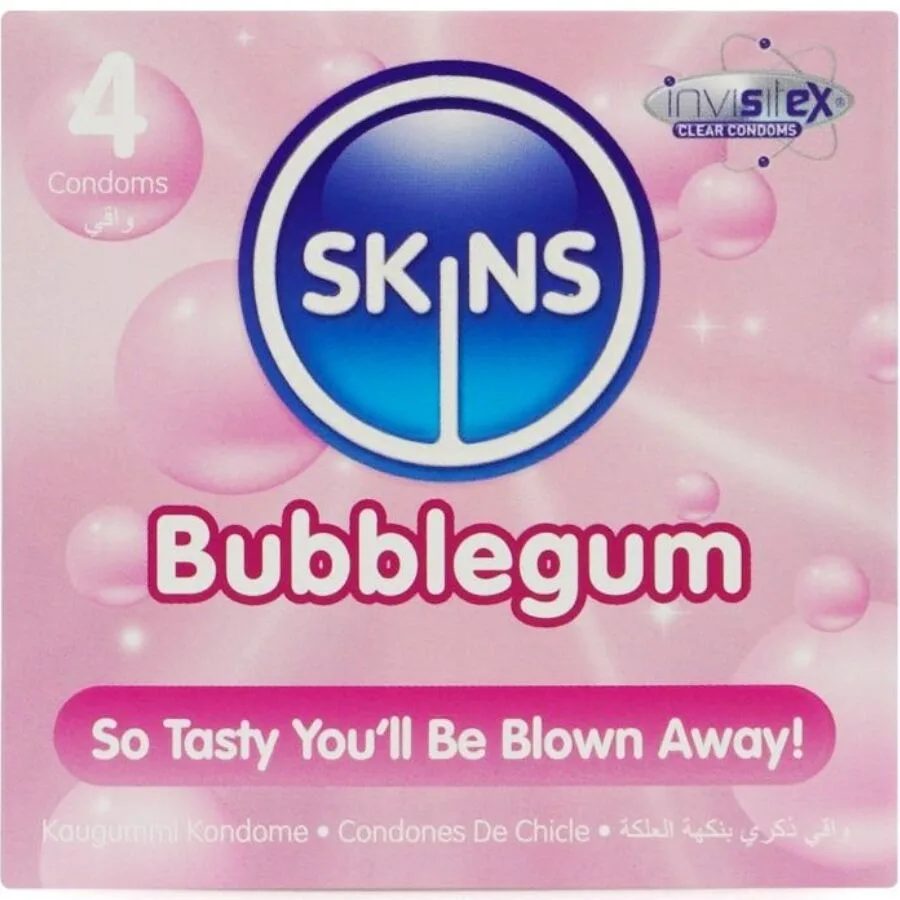 SKINS - BUBBLEGUM PREMIUM CONDOOMS PAK 4