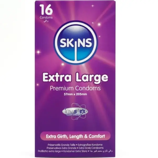 SKINS - EXTRA GROTE PREMIUM CONDOOMS PAK 16