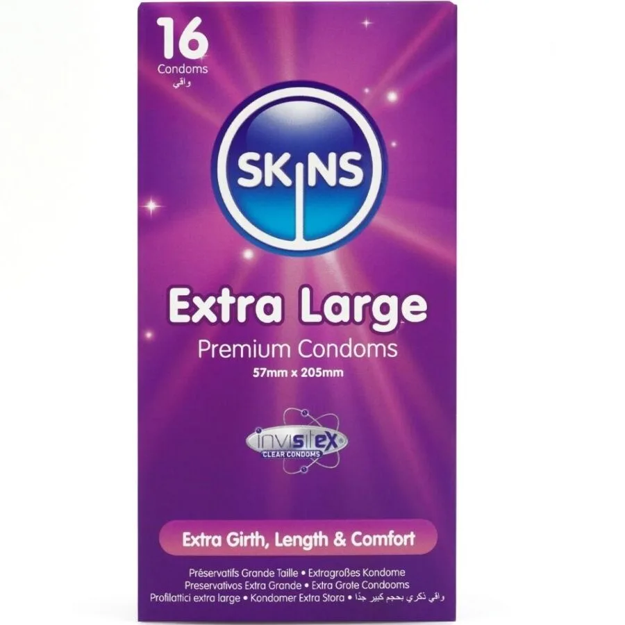 SKINS - EXTRA GROTE PREMIUM CONDOOMS PAK 16