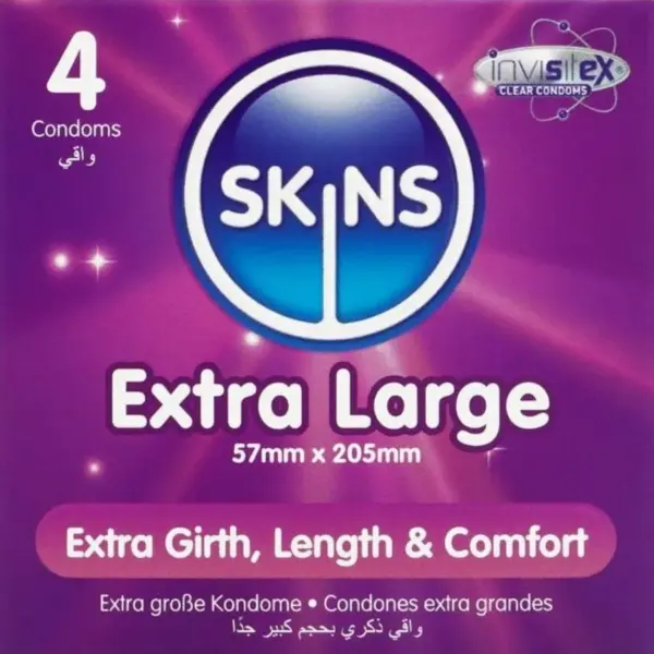 SKINS - EXTRA GROTE PREMIUM CONDOOMS PAK 4