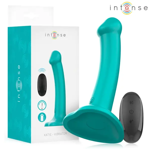 INTENSE - KATIE VIBRATOR MET ZUIGNAP 10 VIBRATIES BLAUWE AFSTANDSBEDIENING