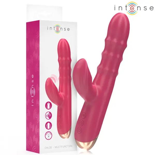 INTENSE - CHLOE MULTIFUNCTIONELE VIBRATOR 3 IN 1 ROOD