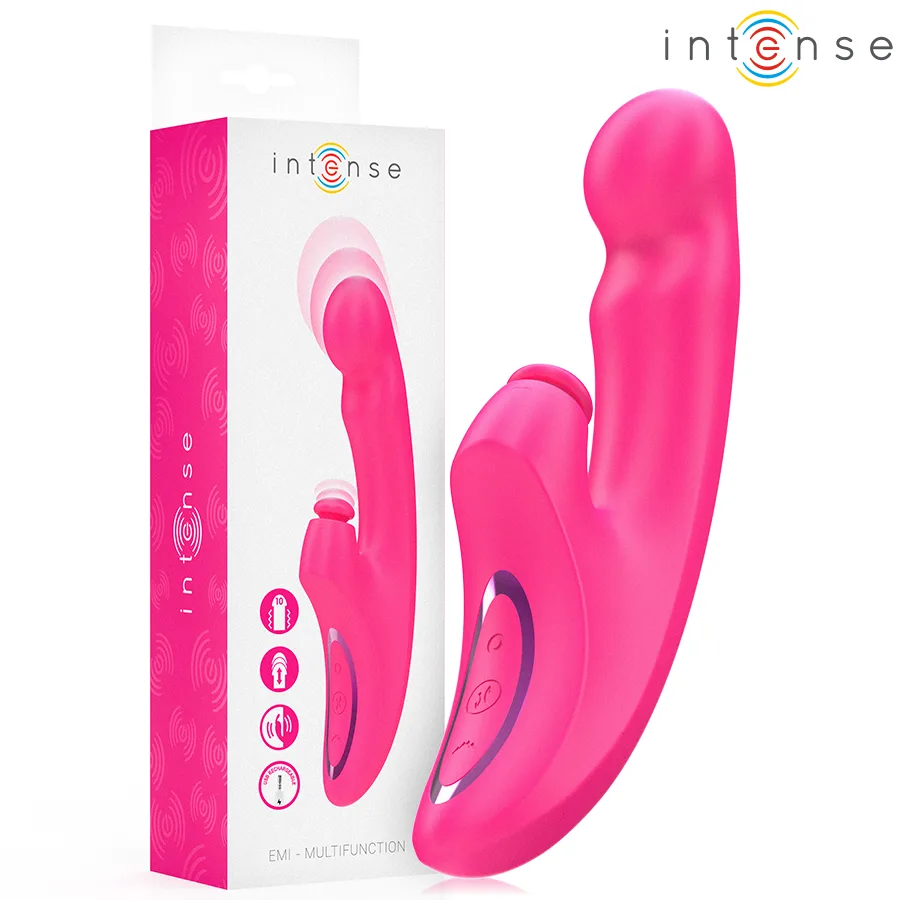 INTENSE - EMI VIBRATOR 13,5 CM MULTIFUNCTIONEEL 3 IN 1 10 VIBRATIES ROZE
