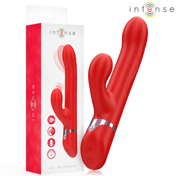INTENSE - LELE MULTIFUNCTIONELE VIBRATOR ROTEREND & OSCILLEREND & STIMULATIE ROOD