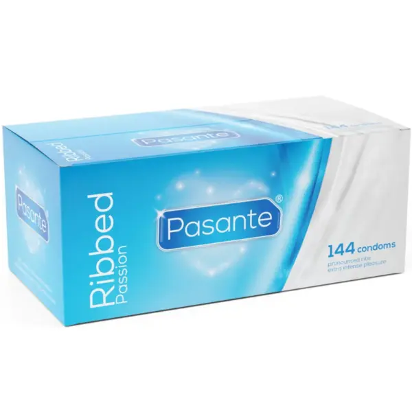 PASANTE - RIBBED PASSION CONDOMS DOOS 144 STUKS