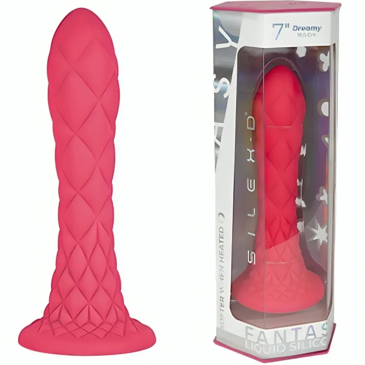 SILEXD - DROMERIGE DILDO FANTASIE VLOEIBARE SILICONEN THERMOREACTIEF FUCHSIA 18,5 CM