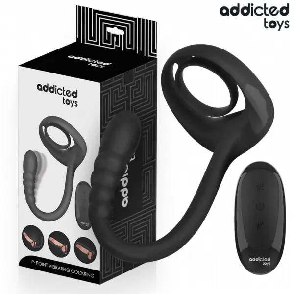 ADDICTED TOYS - P-SPOT VIBRERENDE COCKRING MET AFSTANDSBEDIENING