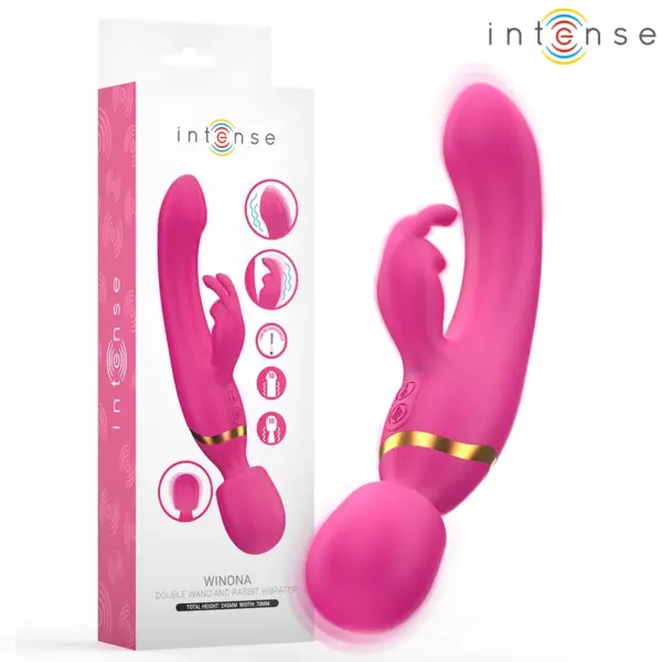 INTENSE - WINONA DUBBELE VIBRATOR KONIJN & VIBRATORSTOK
