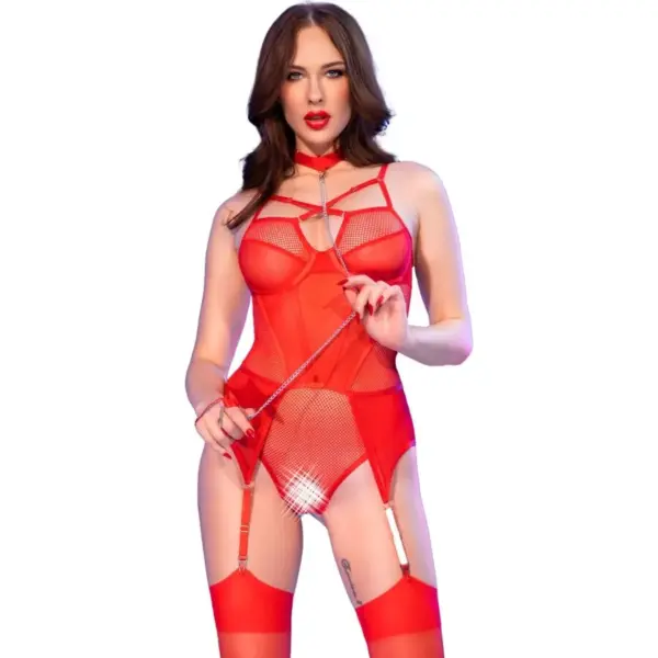 CHILIROSE - CR 4879 CROTCHLESS BODYSUIT ROOD XL