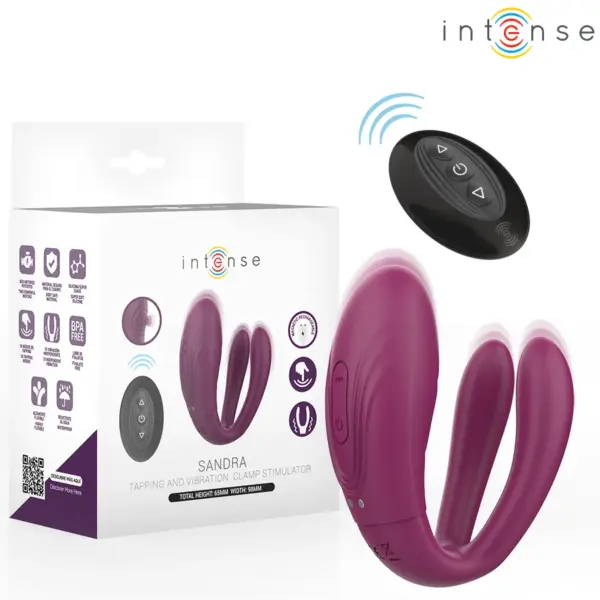 INTENSE - SANDRA TAPPING AND VIBRATION CLAMP STIMULATOR MET AFSTANDSBEDIENING
