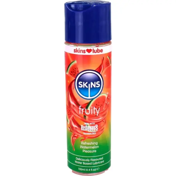 SKINS - FRUITIG GLIJMIDDEL OP WATERBASIS, WATERMELOEN 130 ML