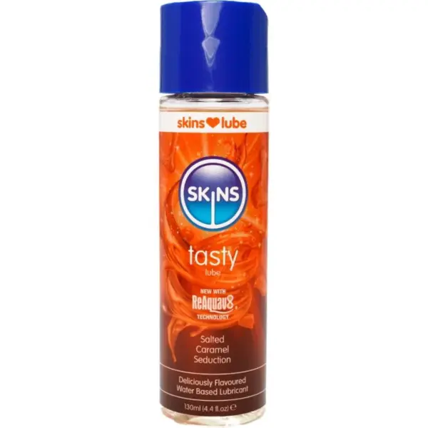 SKINS - SMAKELIJK GLIJMIDDEL OP WATERBASIS GEZOUTEN KARAMEL 130 ML