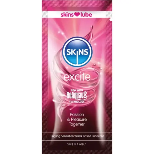 SKINS - EXCITE GLIJMIDDEL OP WATERBASIS, EENMALIGE DOSIS 5 ML
