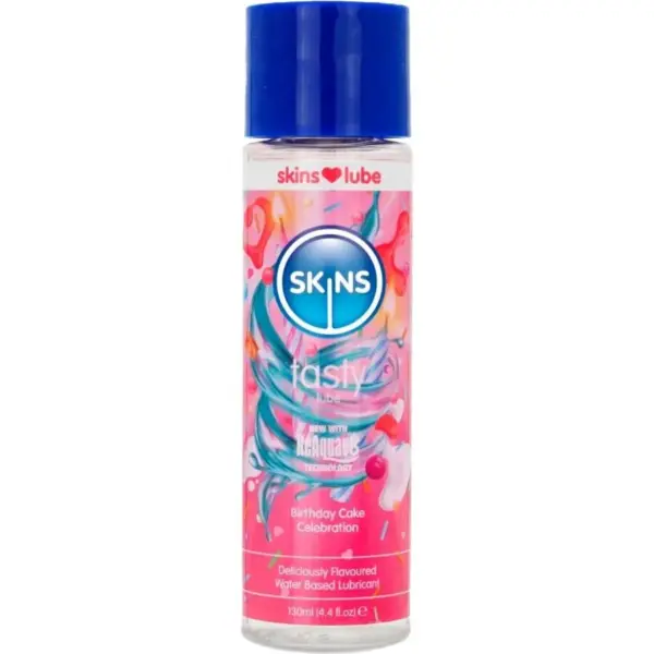 SKINS - SMAKELIJKE GLIJMIDDEL OP WATERBASIS VERJAARDAGSTAART 130 ML