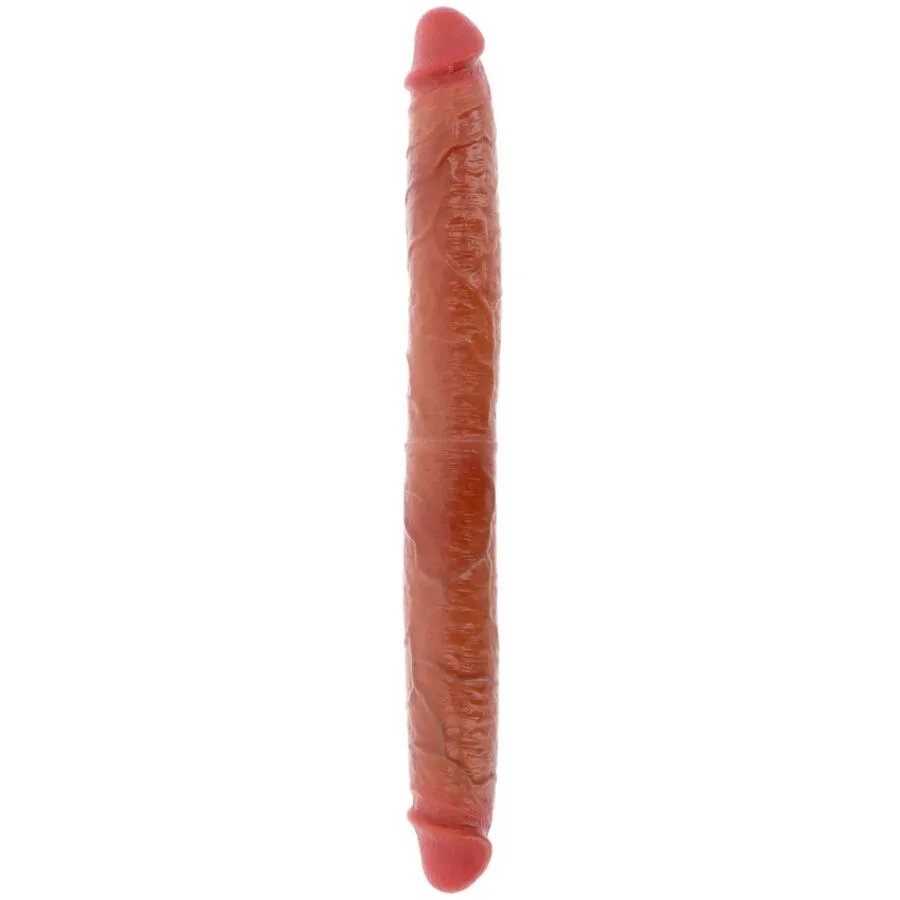 GET REAL - DUBBELZIJDIGE SILICONEN DILDO CARAMEL 46 CM