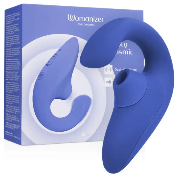 WOMANIZER - BLEND RABBIT VIBRATOR STIMULATOR VIBRANT BLUE