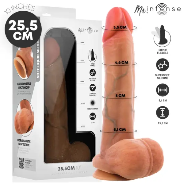 MR INTENSE - GARY XL ULTRA-REALISTISCHE SILICONEN PENIS MET TESTIKELS 25,5 CM -Ø- 5,1 CM