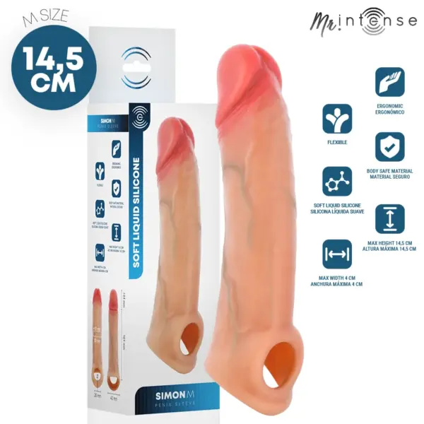 MR INTENSE - SIMON M SILICONEN PENISHOES 14,5 CM -Ø- 4 CM