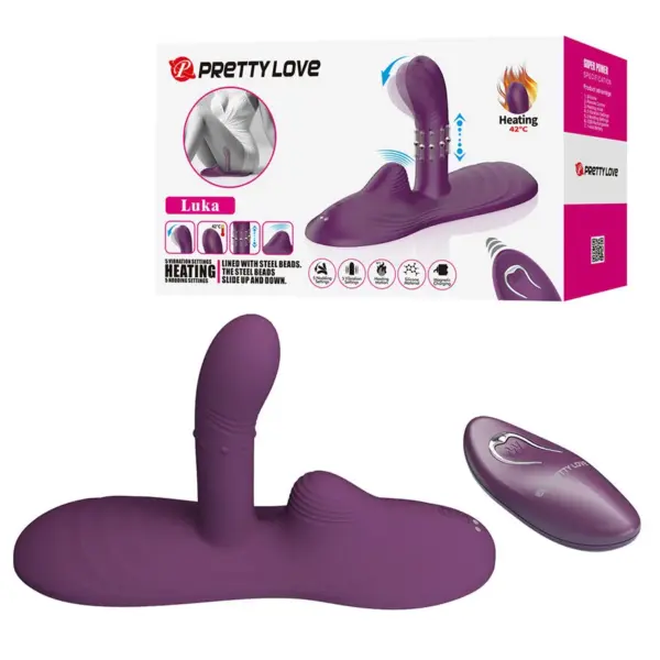 PRETTY LOVE - LUKA ZITVIBRATOR MET WARMTE-EFFECT EN AFSTANDSBEDIENING