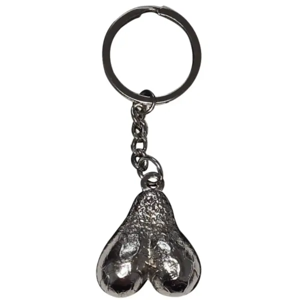DIABLO PICANTE - METALEN SLEUTELHANGER MET ZILVEREN EIEREN