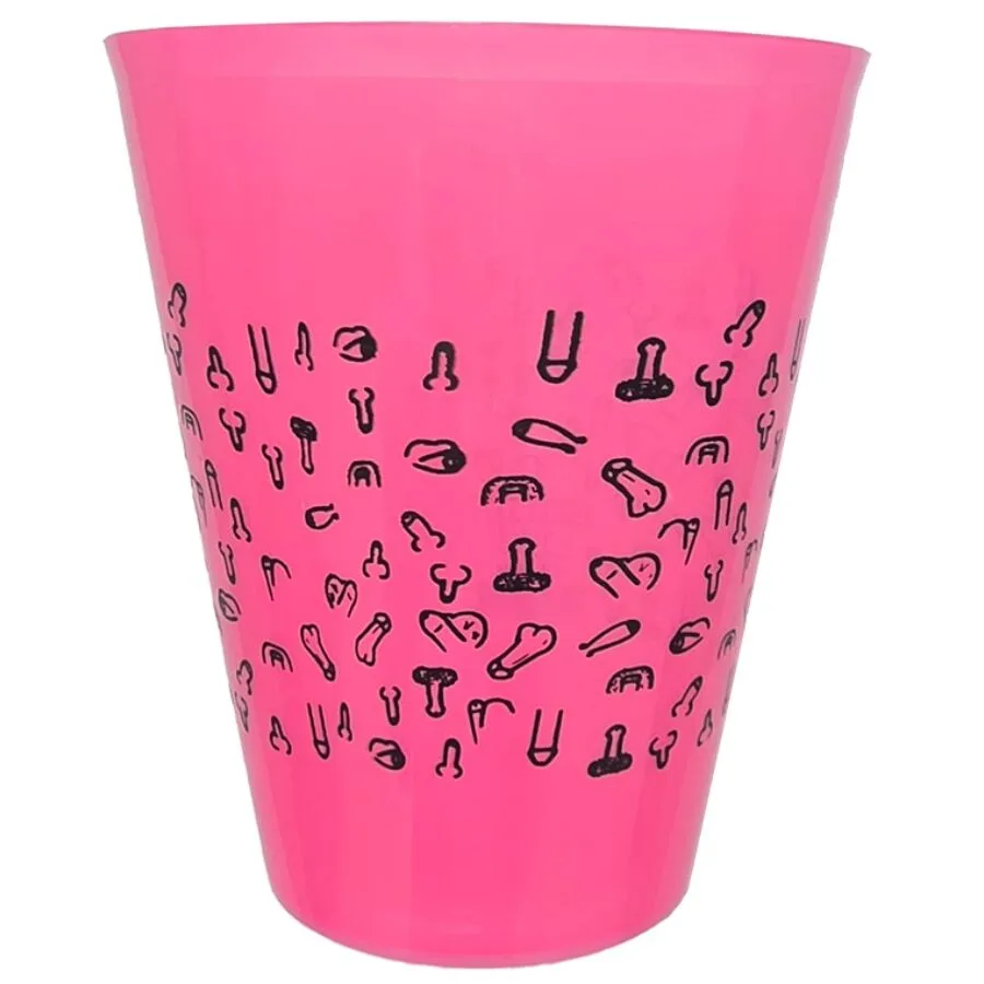 DIABLO PICANTE - FUCHSIA CUP 500 ML MET ZWARTE PENISSEN