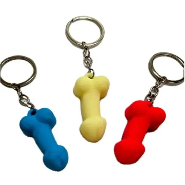 DIABLO PICANTE - DIVERSE SILICONEN PENIS SLEUTELHANGERS IN FOSFORESCENTE KLEUR