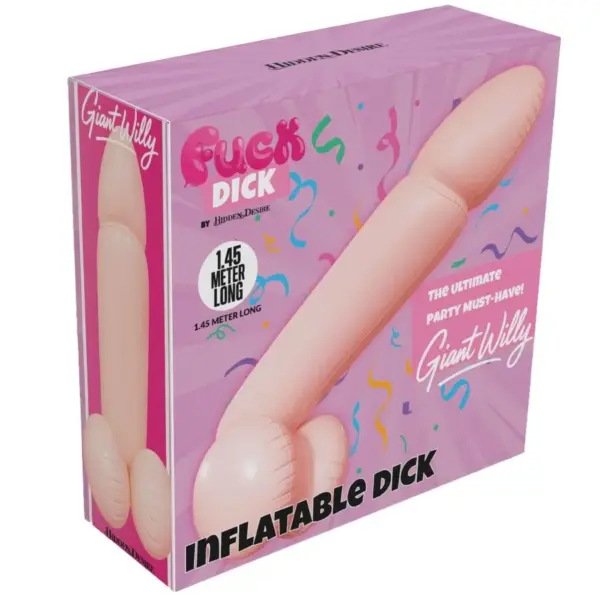 HIDDEN DESIRE - REUZEN PIK OPBLAASBARE PENIS 145 CM