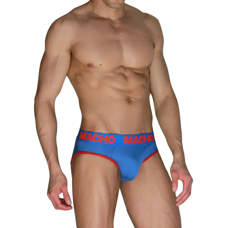MACHO - MCH005 KLASSIEKE SLIP BLAUW + ROOD XL