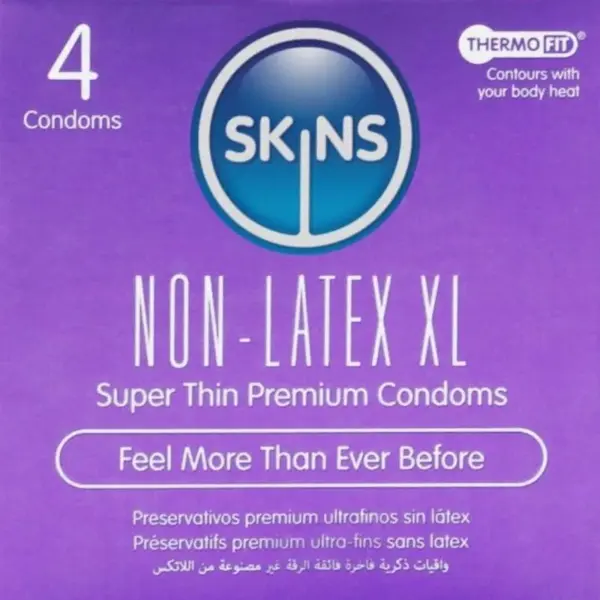 SKINS - LATEXVRIJE CONDOMS XL PAK VAN 4