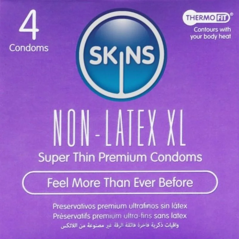 SKINS - LATEXVRIJE CONDOMS XL PAK VAN 4