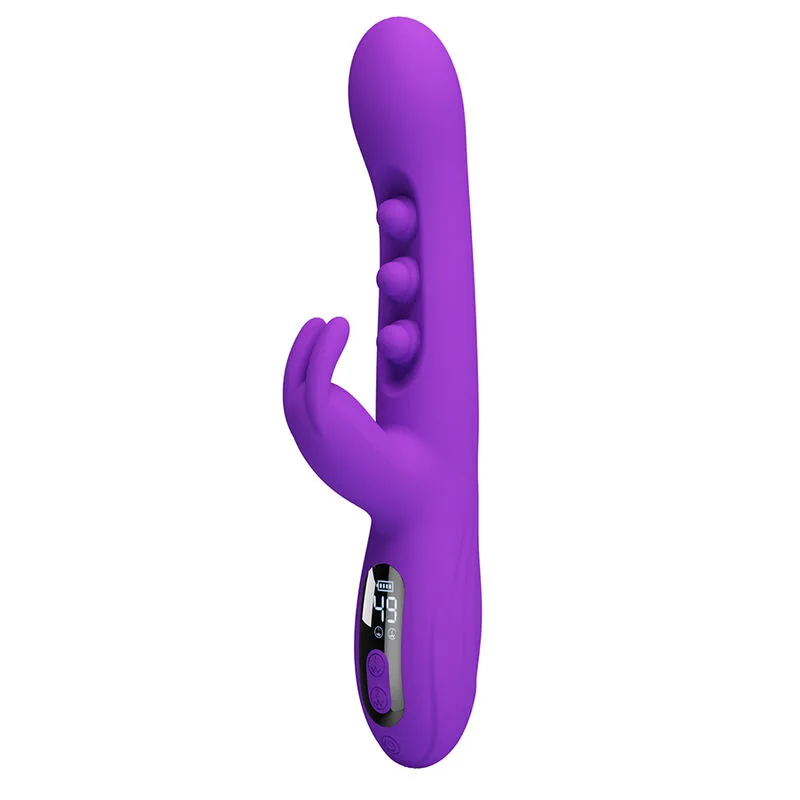 PRETTY LOVE - SABIEN KONIJN VIBRATOR MET TIKSTIMULATIE EN PAARSE LED
