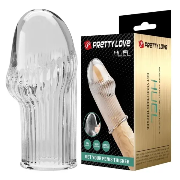 PRETTY LOVE - HUEL PENIS SLEEVE MAAK JE PENIS DIKKER TRANSPARANT