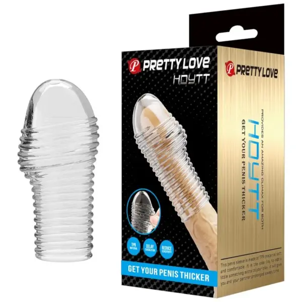 PRETTY LOVE - HOTTT PENIS SLEEVE MAAK JE PENIS DIKKER TRANSPARANT