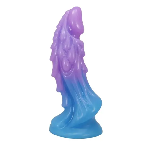 POWER MONSTERS - ATLANTEANS REALISTISCHE DILDO MET ZUIGNAP 19 CM Ø 5 CM BLAUW & PAARS