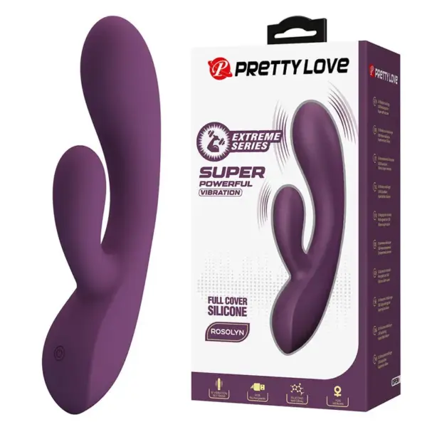 PRETTY LOVE - ROSOLYN OPLAADBARE KONIJNVIBRATOR MET 10 FUNCTIES