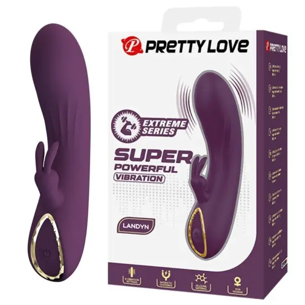 PRETTY LOVE - LANDYN OPLAADBARE KONIJNENVIBRATOR MET 10 FUNCTIES, PAARS