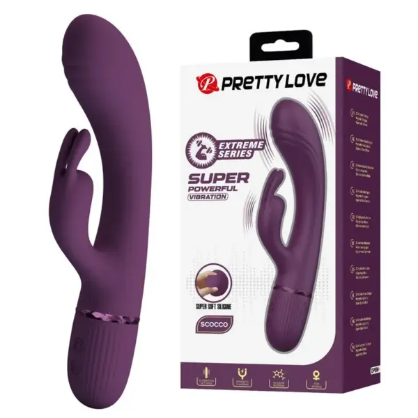 PRETTY LOVE - ROCCO OPLAADBARE KONIJNENVIBRATOR MET 10 FUNCTIES, PAARS